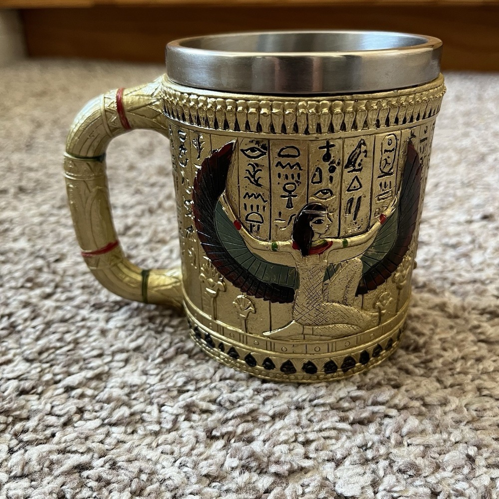 Egyptian Theme Winged Isis Goddess of Magic & Home Coffee Cup Mug Beer Tankard
